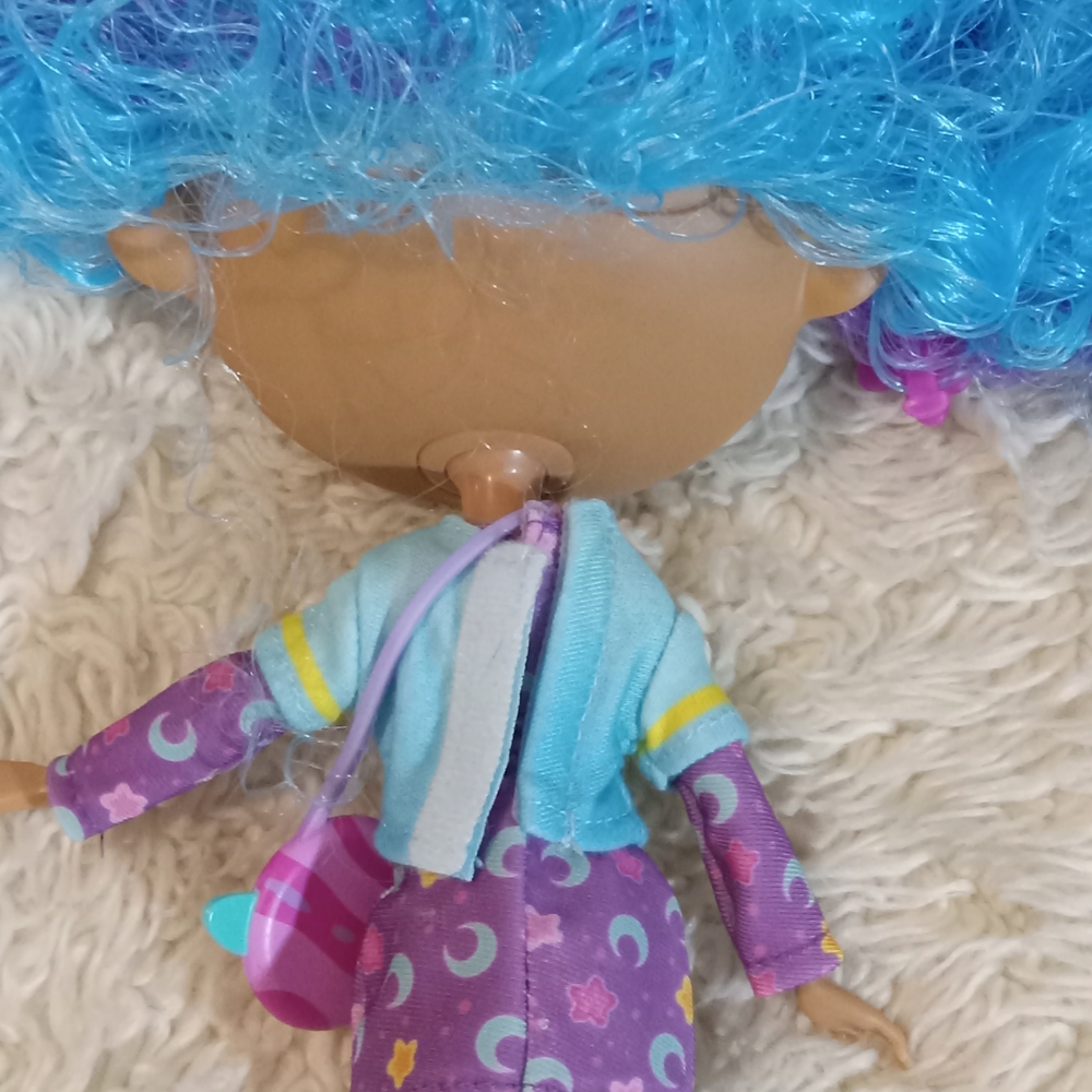 Colorful Curly Hair Doll with Blue and Purple Outfit - Picture 9 of 11